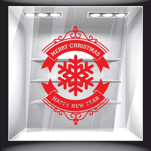 Χριστουγεννιάτικο Αυτοκόλλητο Χιονονιφάδα 125cm X 180cm