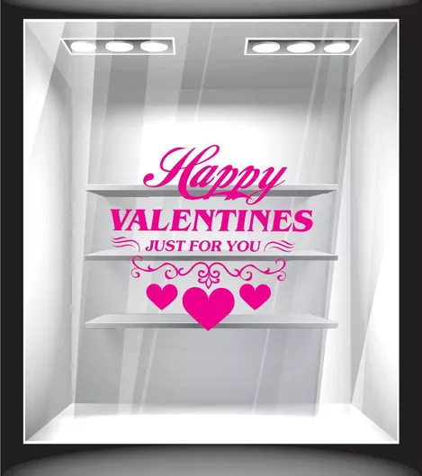 Αυτοκόλλητο Αγίου Βαλεντίνου Βαλεντίνος Happy Valentine's Just You 80cm X 74cm