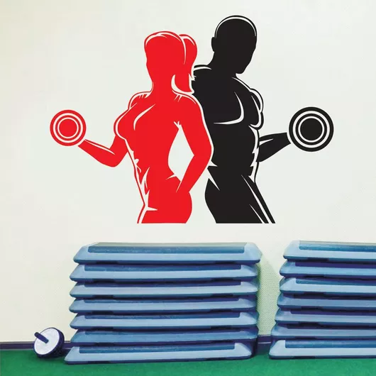 Αυτοκόλλητο Τοίχου Fitness 2 100cm X 75cm