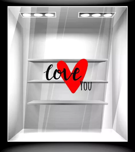 Orafol Αυτοκόλλητο Βιτρίνας Αγίου Βαλεντίνου Μπλε VAL 10161-251 1τμχ