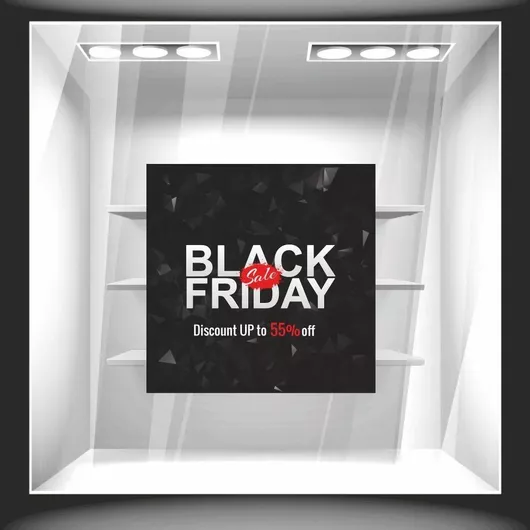 Αυτοκόλλητο Εκπτώσεων Black Friday 89 70cm X 70cm