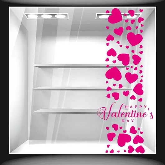 Orafol Αυτοκόλλητο Βιτρίνας Αγίου Βαλεντίνου Λευκό VAL 10088-243 1τμχ