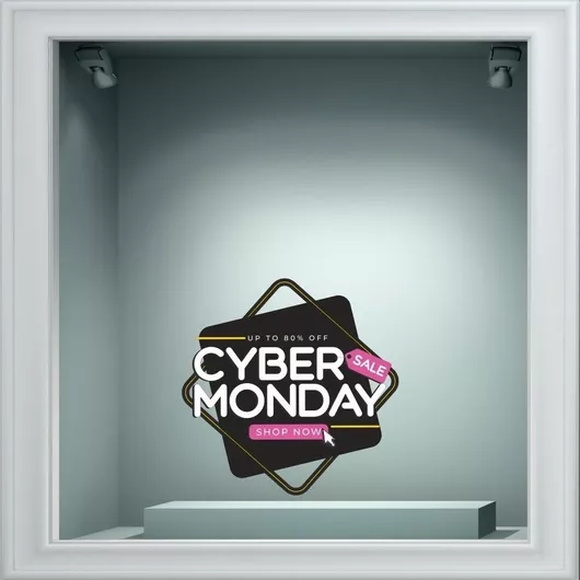 Αυτοκόλλητο Εκπτώσεων Cyber Monday 50cm X 50cm