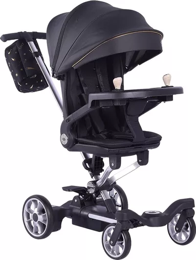 Bebe Stars Smart Ride Καρότσι Μωρού Μωρού Kατάλληλο για Nεογέννητο Μαύρο