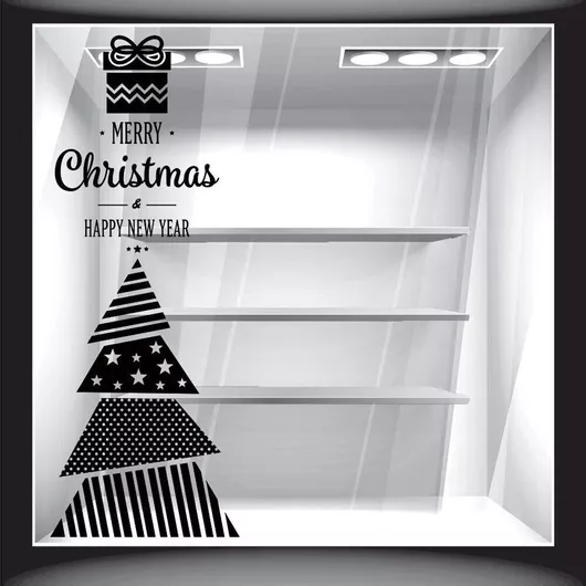 Orafol Αυτοκόλλητο Βιτρίνας Χριστουγέννων Μαύρο XS 18064-242 1τμχ