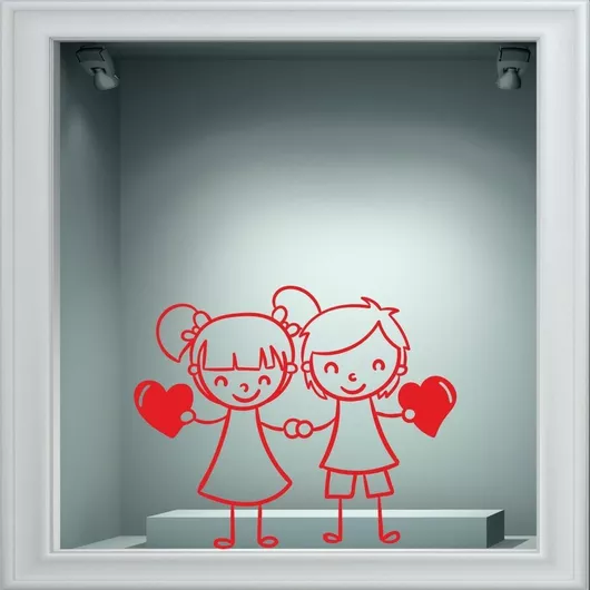 Αυτοκόλλητο Αγίου Βαλεντίνου - Αγίος Βαλεντίνος 101 - Αντίστροφη (μέσα Από Τζάμι)