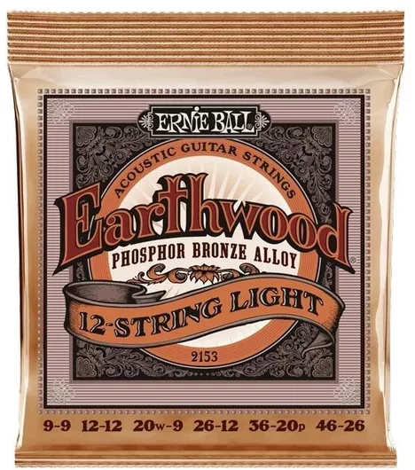 Ernie Ball Σετ Phosphor Bronze Χορδών για Ακουστική Κιθάρα Earthwood