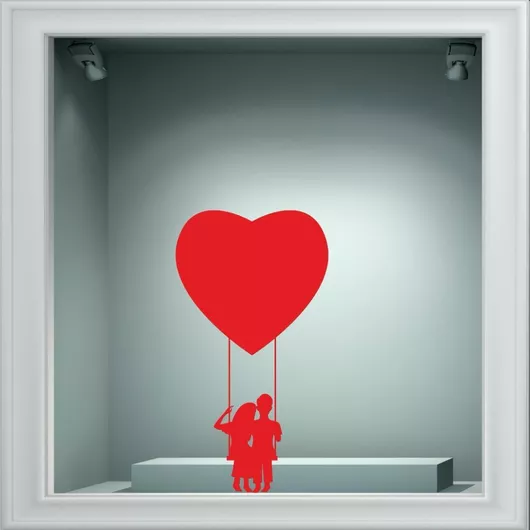 Orafol Αυτοκόλλητο Βιτρίνας Αγίου Βαλεντίνου Χρυσό VAL 10212-248 1τμχ