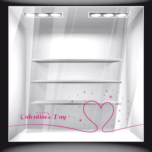 Orafol Αυτοκόλλητο Βιτρίνας Αγίου Βαλεντίνου Λευκό VAL 10073-243 1τμχ