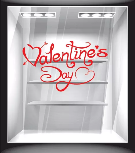 Αυτοκόλλητο Αγίου Βαλεντίνου Βαλεντίνος Valentine's Day 4 80cm X 48cm