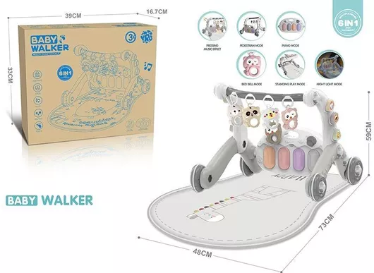 Γυμναστήριο Δραστηριοτήτων με Μουσική Γκρι για 0+ Μηνών