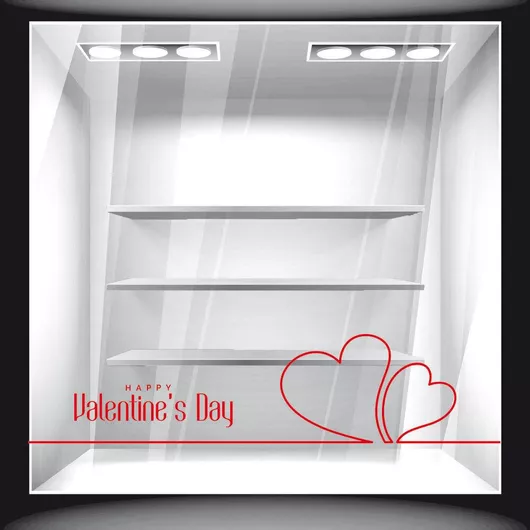 Orafol Αυτοκόλλητο Βιτρίνας Αγίου Βαλεντίνου Πράσινο VAL 10074-245 1τμχ