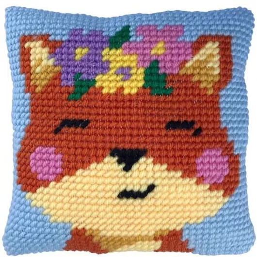 Spring Time Fox Κέντημα από Ύφασμα 22x22cm