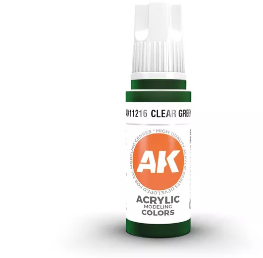 AK Interactive Acrylic Χρώμα Μοντελισμού Clear Green 18ml