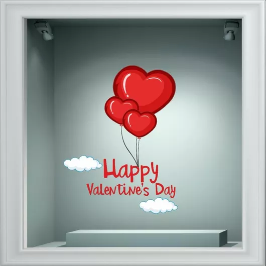 Orafol Αυτοκόλλητο Βιτρίνας Αγίου Βαλεντίνου 50x37cm VAL 10223 1τμχ