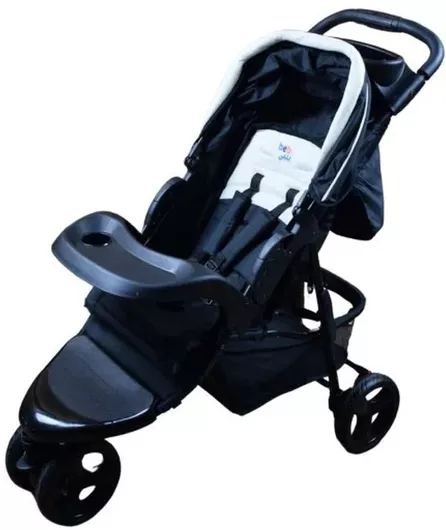 Bebi Καρότσι Μωρού Μωρού Kατάλληλο για Nεογέννητο Κρέμ / Μαύρο 7kg