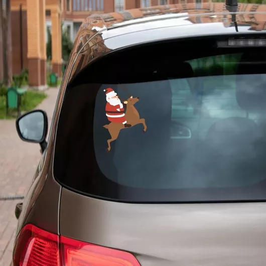 Αυτοκόλλητο Αυτοκινήτου Χριστουγεννιάτικο 30cm X 19cm