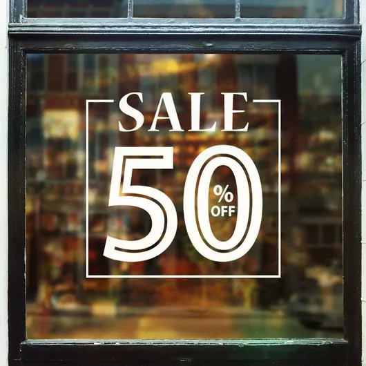 Orafol Αυτοκόλλητο Βιτρίνας Εκπτώσεων Μπλε S 12004-251 1τμχ