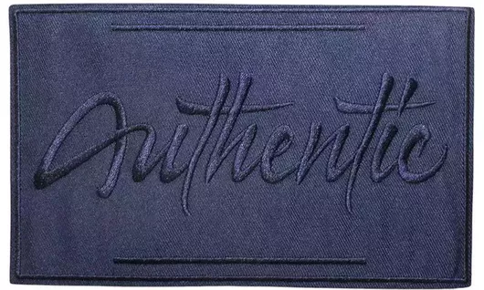 Θερμοκολλητική Στάμπα Μοτίφ Authentic Μπλε Σκούρο 17.5cm X 11cm 1τεμ