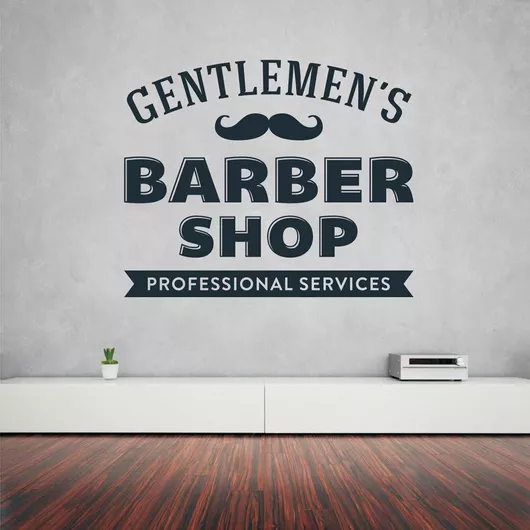 Αυτοκόλλητο Τοίχου Gentlemen's Barber Shop 03 120cm X 90cm