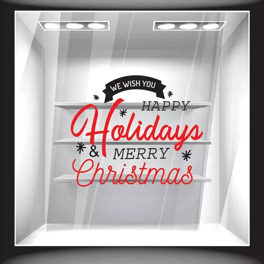 Χριστουγεννιάτικο Αυτοκόλλητο Merry Christmas 22 50cm X 42cm