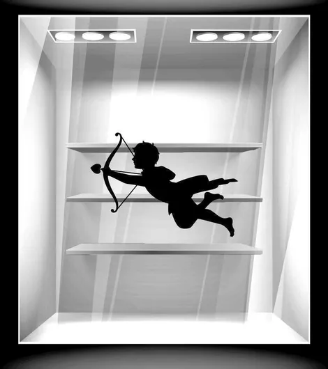 Orafol Αυτοκόλλητο Βιτρίνας Αγίου Βαλεντίνου Καφέ VAL 10147-1188 1τμχ