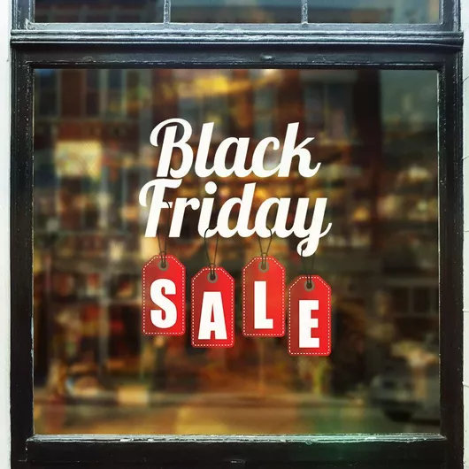 Αυτοκόλλητο Εκπτώσεων - Black Friday 24 - 105cm X 120cm - 105cm X 120cm