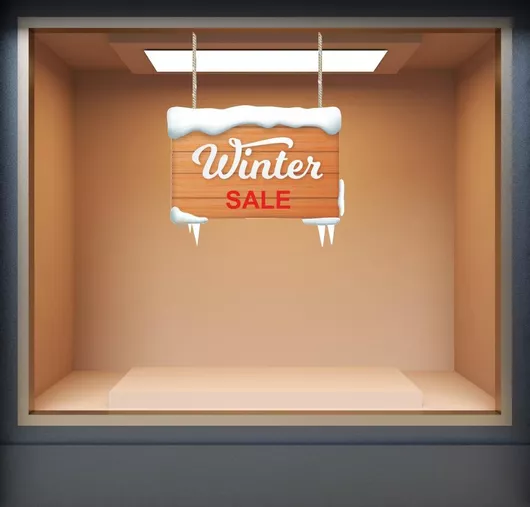 Αυτοκόλλητο Χειμερινών Εκπτώσεων Χειμερινές Εκπτώσεις 17 59cm X 70cm