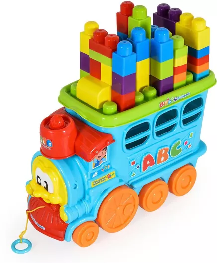 Jun Da Long Toys Τουβλάκια Train για 3+ Ετών 48τμχ