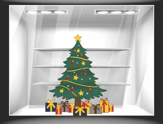 Χριστουγεννιάτικο Αυτοκόλλητο Χριστουγεννιάτικο Δέντρο