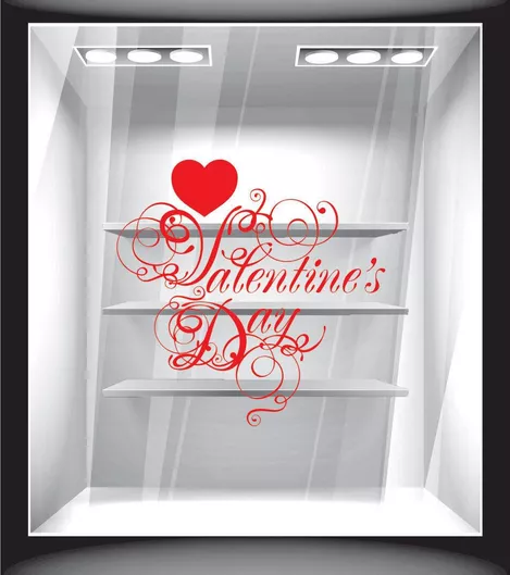 Αυτοκόλλητο Αγίου Βαλεντίνου Βαλεντίνος Valentine's Day 120cm X 120cm