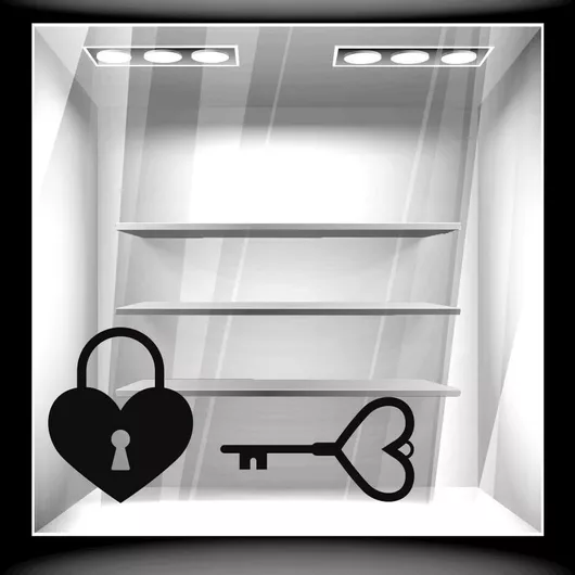 Αυτοκόλλητο Αγίου Βαλεντίνου Key Heart 90cm X 43cm