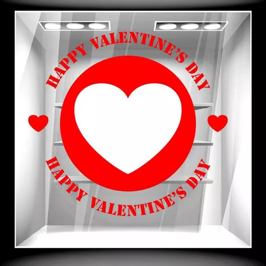 Orafol Αυτοκόλλητο Βιτρίνας Αγίου Βαλεντίνου Μπλε VAL 10099-251 1τμχ