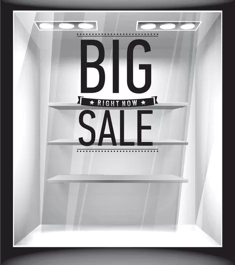 Αυτοκόλλητο Εκπτώσεων Big Sale Γράμματα 80cm X 103cm