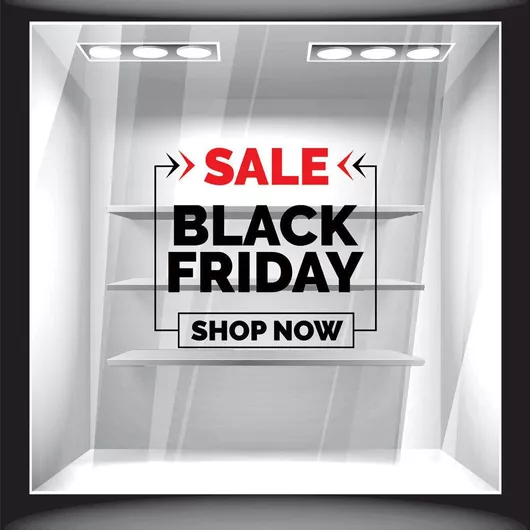 Αυτοκόλλητο Εκπτώσεων Black Friday Sale 4 120cm X 100cm
