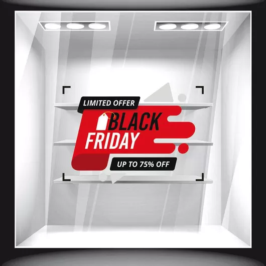 Orafol Αυτοκόλλητο Βιτρίνας Εκπτώσεων 90x65cm Μαύρο 3SK-11970 1τμχ