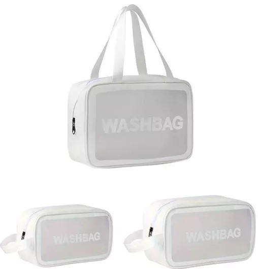 Transparent Νεσεσέρ Σετ 3 Τεμαχίων Λευκό