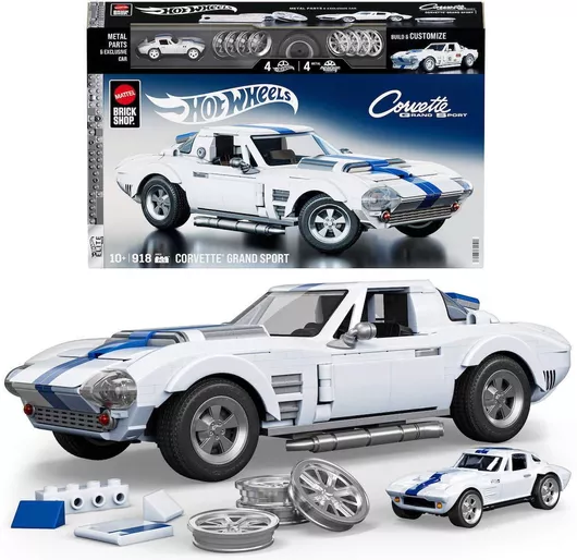Mattel Brick Shop Τουβλάκια Hot Wheels Elite Series Corvette για 10+ Ετών 918τμχ