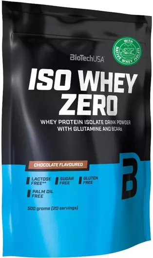 Πρωτεΐνη Ορού Γάλακτος Biotech USA Iso Whey Zero Χωρίς Γλουτένη & Λακτόζη με Γεύση Σοκολάτα 500gr
