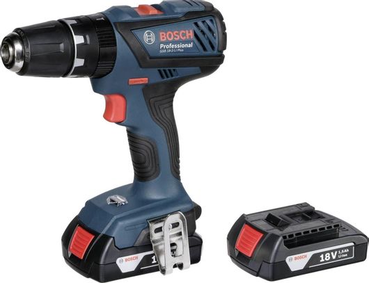Δραπανοκατσάβιδο Bosch GSB 18-2 Li Plus Κρουστικό Μπαταρίας 18V 2x1.5Ah