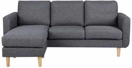 Γωνιακός Καναπές Flex με Αναστρέψιμη Γωνία 197x137cm Γκρι