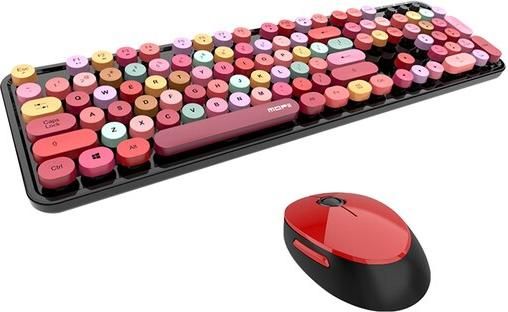 Σετ Πληκτρολόγιο & Ποντίκι MOFII Sweet Ασύρματο Αγγλικό US Μαύρο / Κόκκινο Μαύρο