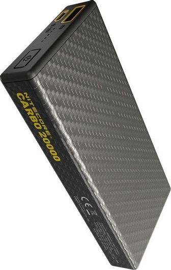 NiteCore NB20000 Power Bank 20000mAh 77W με Θύρα USB-A & Θύρα USB-C Power Delivery Carbon Fiber