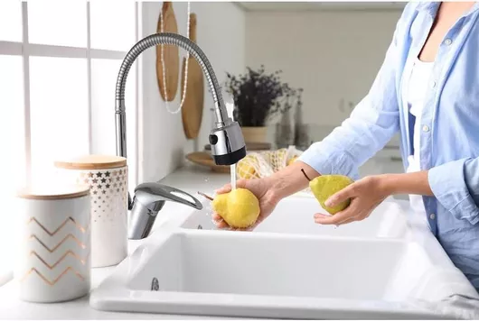 Ψηλή Μπαταρία Κουζίνας Πάγκου Ασημί