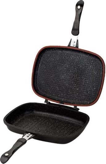 Γκριλιέρα Nava Funtzio Διπλή Αλουμίνιο με Επίστρωση από Πέτρα με Χωρίσματα 36cm