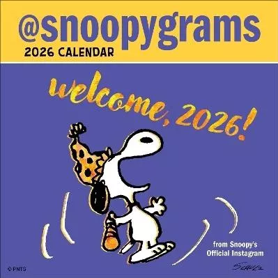 Peanuts®: @Snoopygrams 2026 Mini Wall Calendar