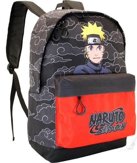 Σχολική Τσάντα Πλάτης Δημοτικού Karactermania Naruto Shippuden Clouds 30x18x41cm Κόκκινο
