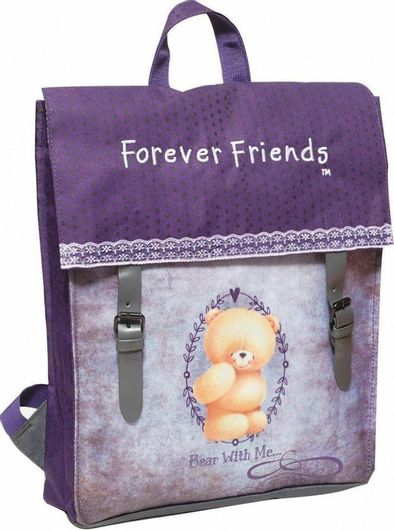 Σχολική Τσάντα Πλάτης Δημοτικού Forever Friends Rustic 32x8x37cm Μoβ