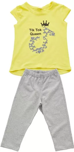 Bodymove Κοριτσίστικο με Κολάν 2τμχ Lustrous Yellow