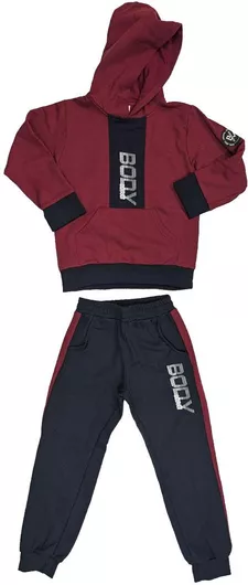 Bodymove Αγορίστικο με Παντελόνι 2τμχ Merlot Fields